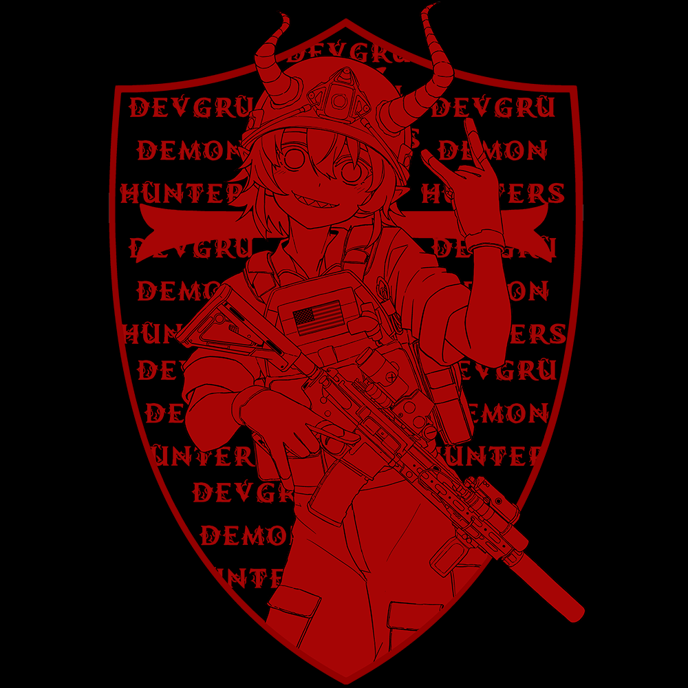 [WZR] DEVGRU DEMON HUNTER RED ONI SHIRT (back print)